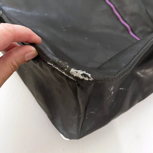 VINTAGE BAD BADTZ MARU HELLO KITTY SANRIO BLACK SHOULDER CROSSBODY BAG BRIEFCASE - Picture 11 of 15